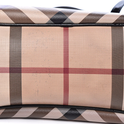 Burberry Patent Trim Nova Check Shopper Tote Black 22 of 23