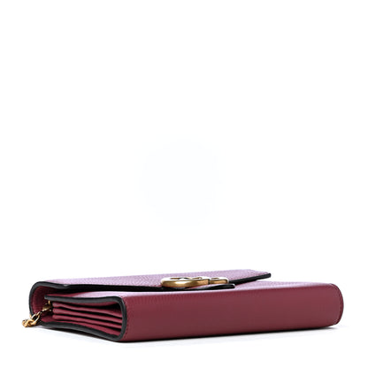 Gucci Cellarius Calfskin GG Marmont Chain Wallet Dry Rose 3 of 4