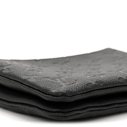 Louis Vuitton Empreinte Double Zip Pochette Black 9 of 11