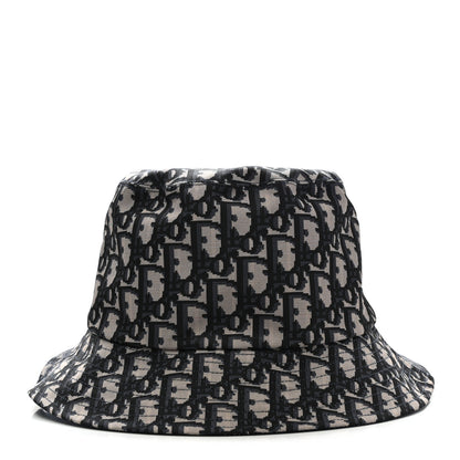 Christian Dior Polyester Cotton Oblique Teddy-D Brim Bucket Hat 57 Black 1 of 11