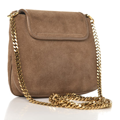 Gucci Suede Cudu Small 1973 Chain Shoulder Bag Marron Glace 3 of 11