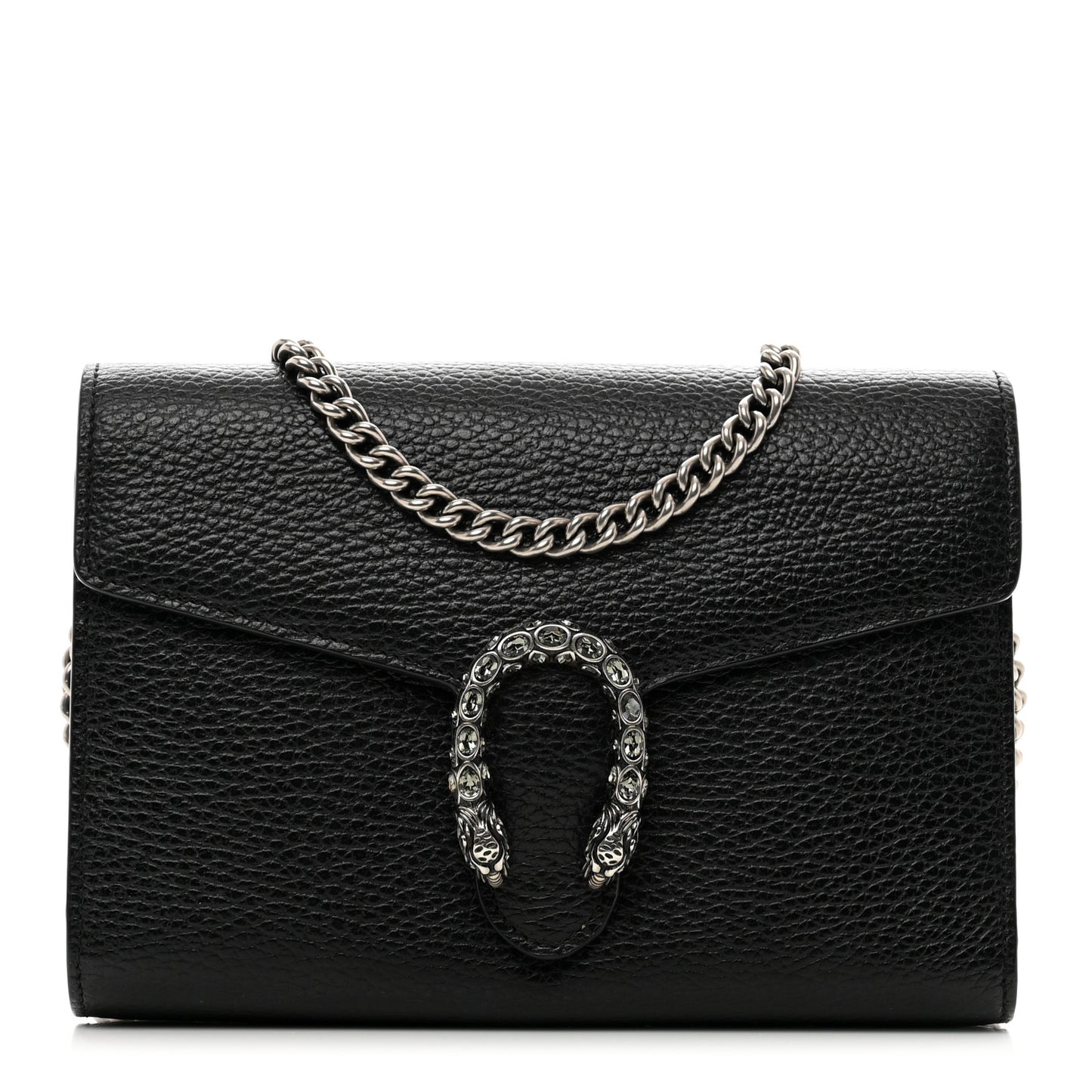 Calfskin Mini Dionysus Chain Wallet Black