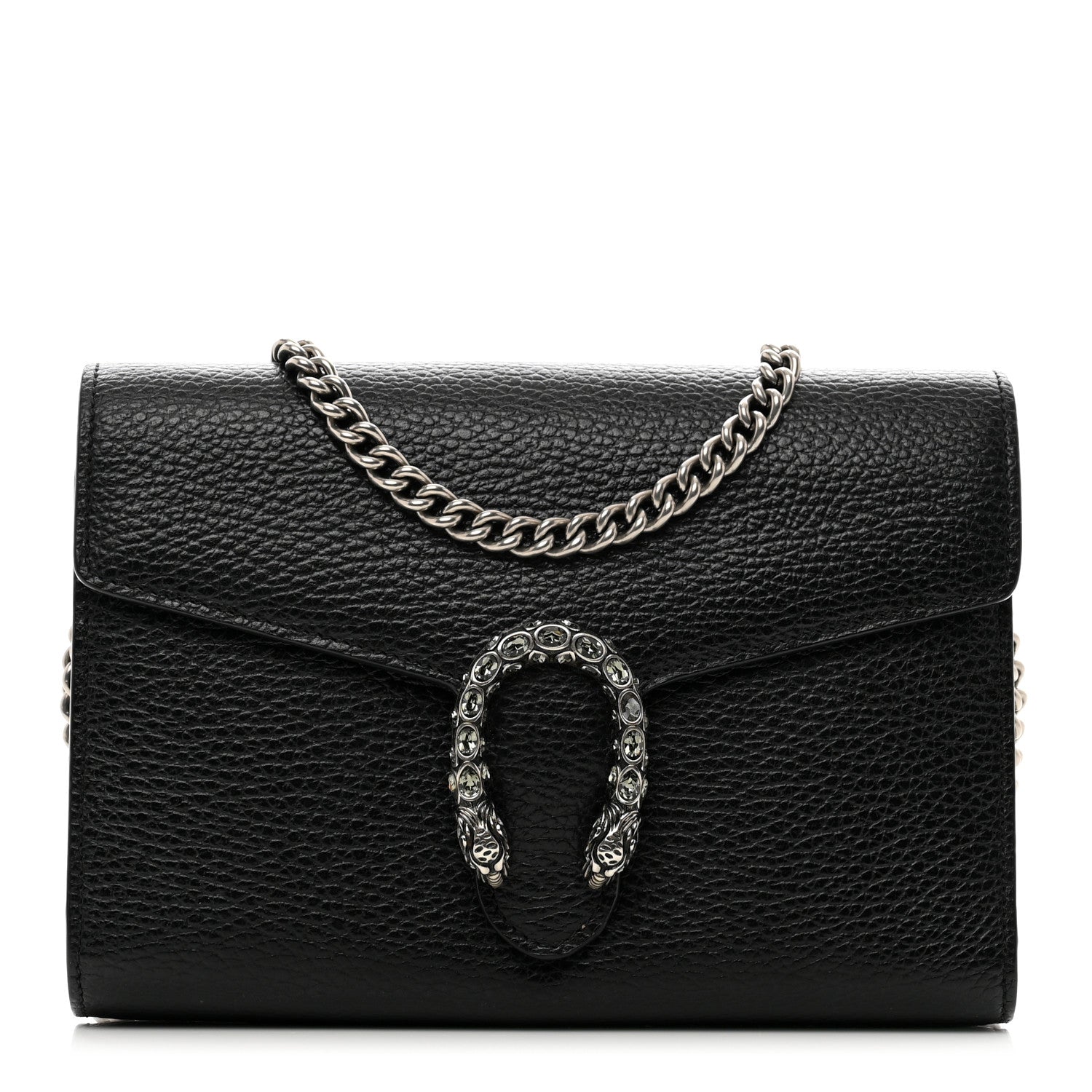 Gucci Calfskin Mini Dionysus Chain Wallet Black 1 of 13