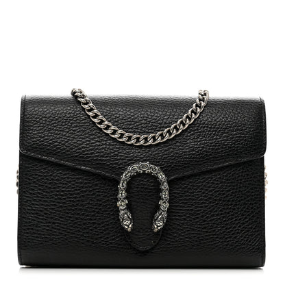 Gucci Calfskin Mini Dionysus Chain Wallet Black 1 of 13