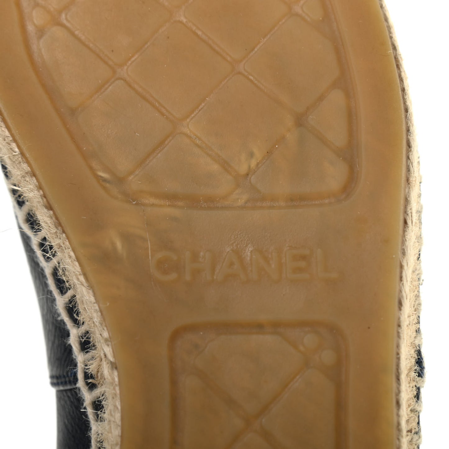 Lambskin CC Espadrilles 37 Navy Blue