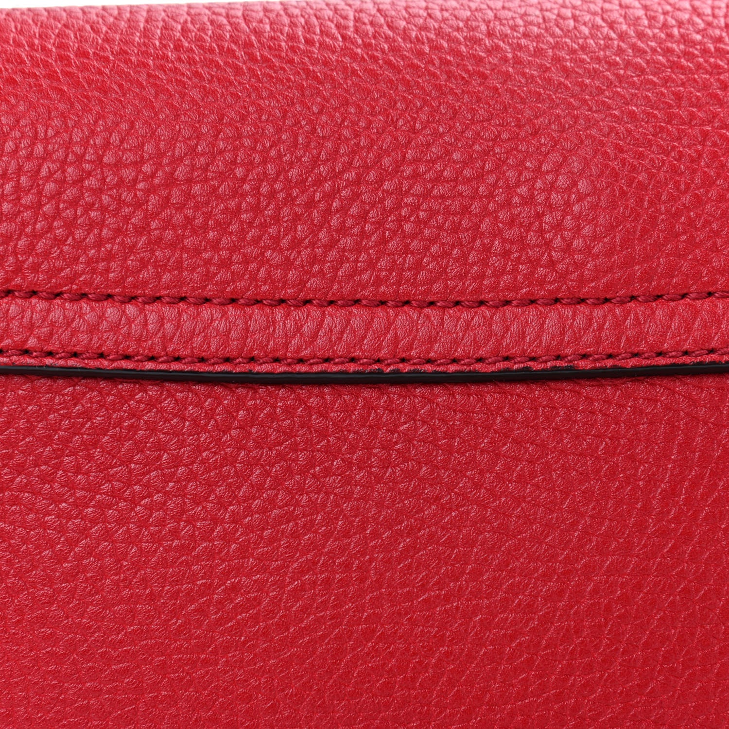 Gucci Pebbled Calfskin Medium Soho Flap Crossbody Tabasco Red 5 of 5