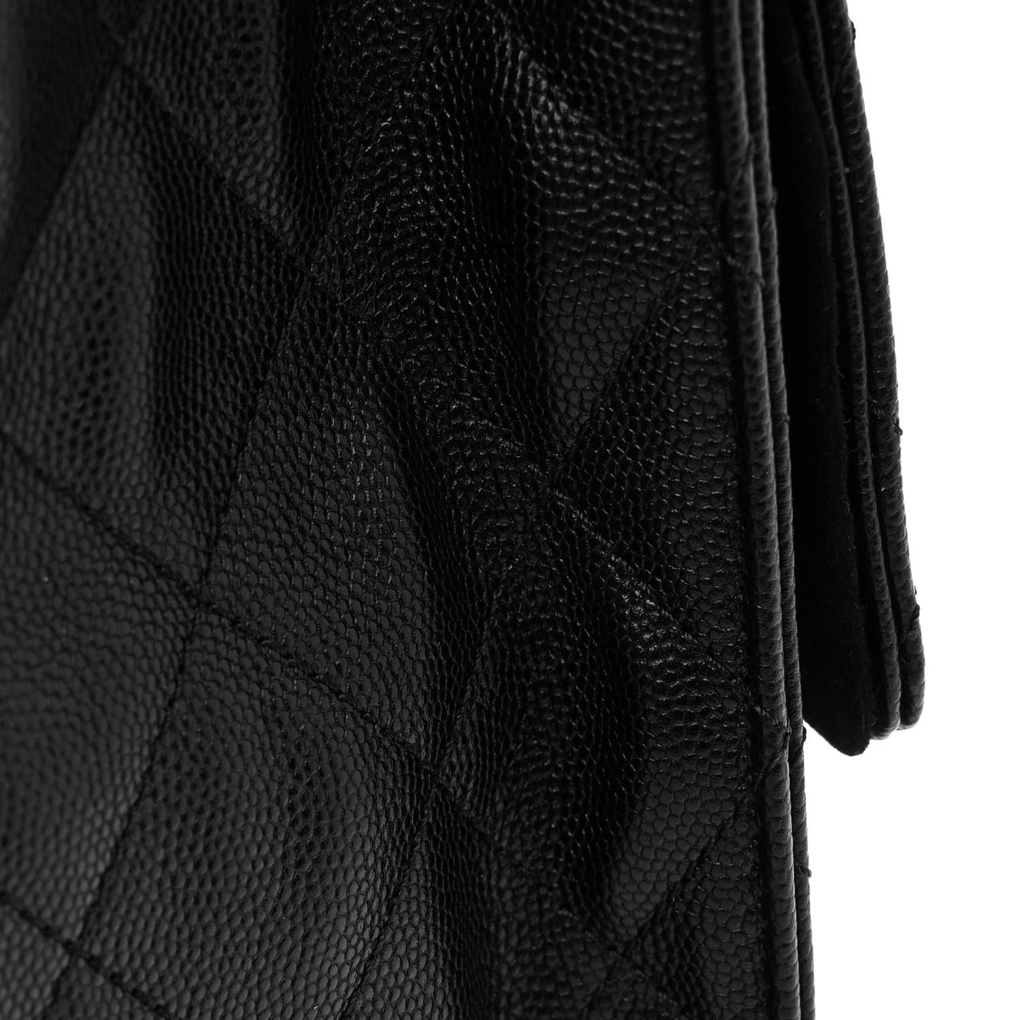 Caviar Quilted Medium Chanel 25 Handbag Black
