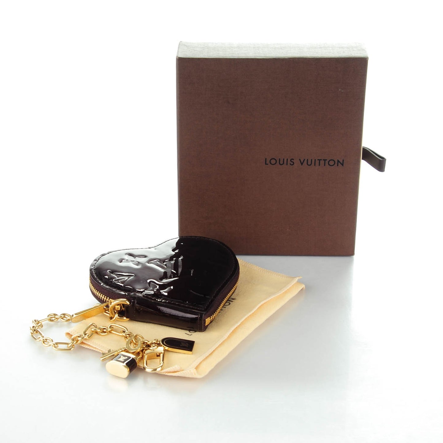 Vernis Coeur Heart Coin Purse Amarante