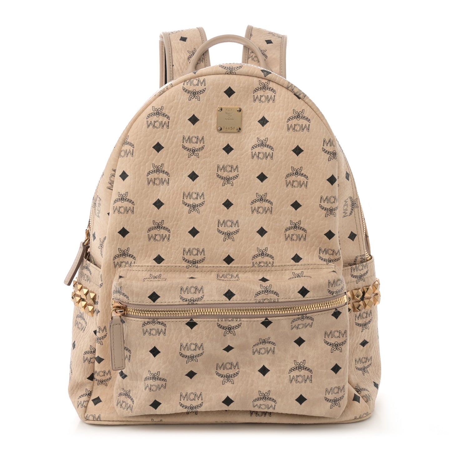 Visetos Medium Studded Stark Backpack Beige