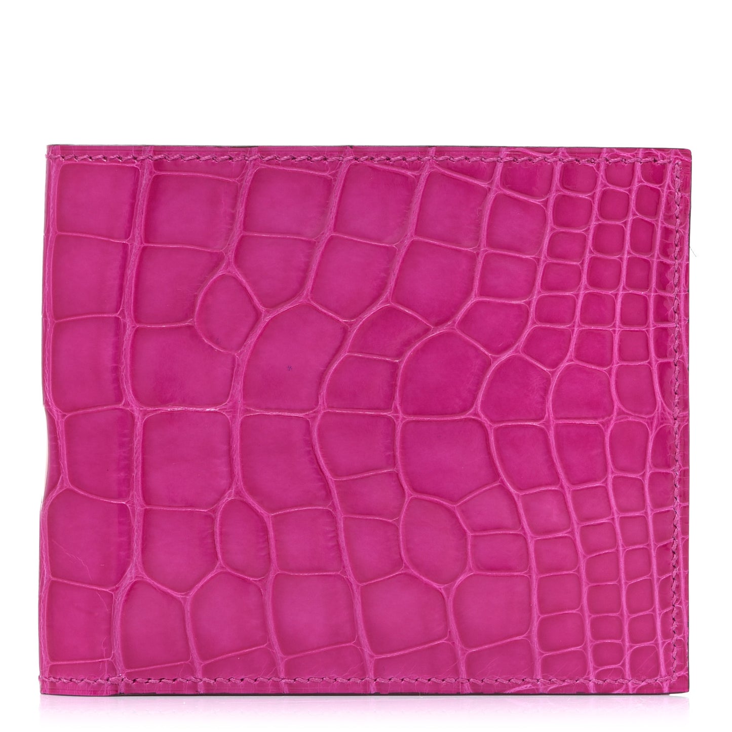 Shiny Alligator MC2 Copernic Compact Wallet Rose Scheherazade