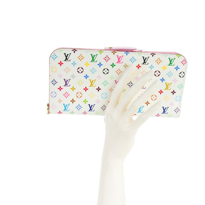Louis Vuitton Monogram Multicolor Insolite Wallet White Litchi 2 of 7