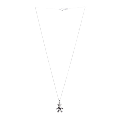 Tiffany Sterling Silver Teddy Bear Charm Pendant Necklace 1 of 6
