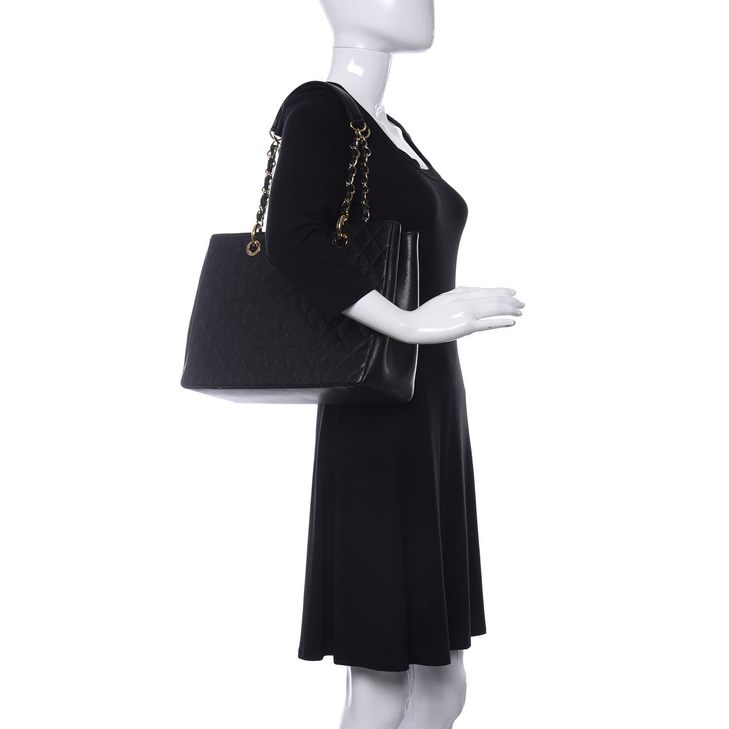 Chanel Caviar Quilted Grand Shopping Tote GST Black 2 of 10