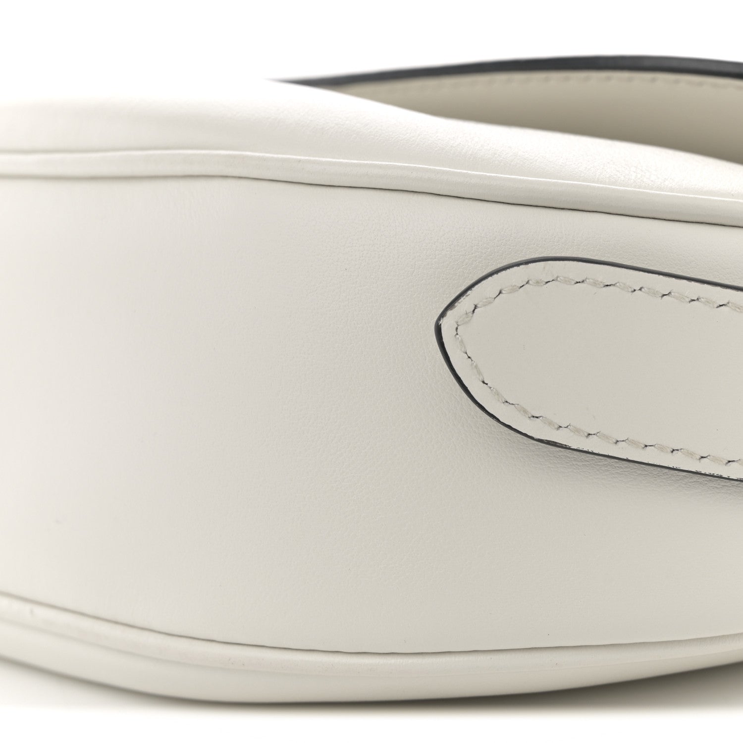 Prada Soft Calfskin Triangle Arque Flap Shoulder Bag White 8 of 10