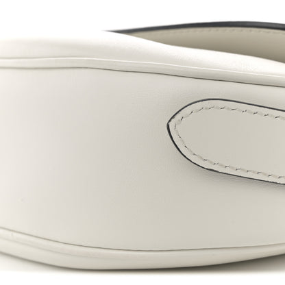 Prada Soft Calfskin Triangle Arque Flap Shoulder Bag White 8 of 10