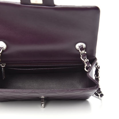 Chanel Lambskin Quilted Mini Rectangular Flap Dark Purple 5 of 12