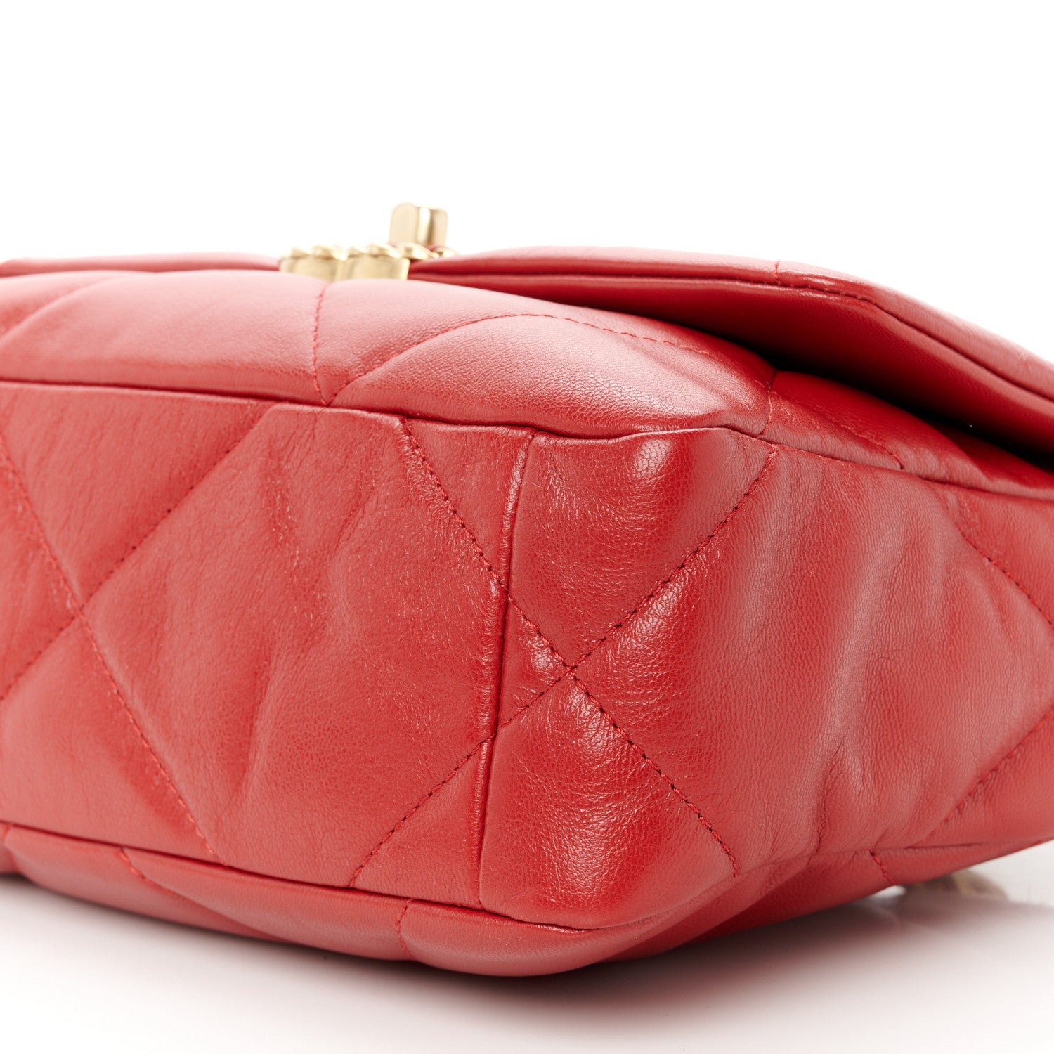 Chanel Goatskin Quilted Medium Chanel 19 Flap Red 10 of 10