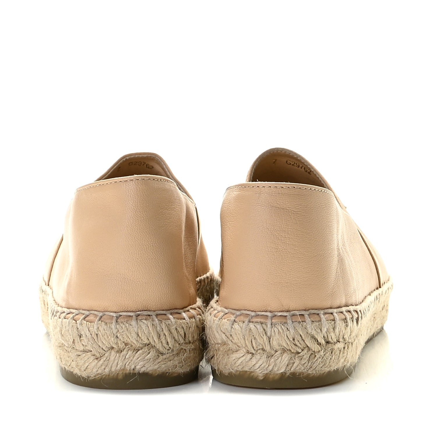 Lambskin CC Espadrilles 40 Beige Black