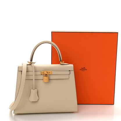 Hermes Epsom Kelly Sellier 25 Craie 11 of 11