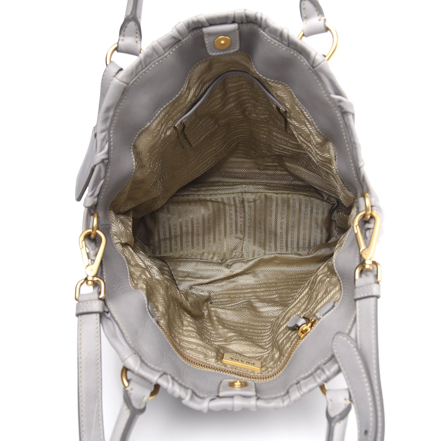 Prada Nappa Gaufre Tote Pomice 5 of 13