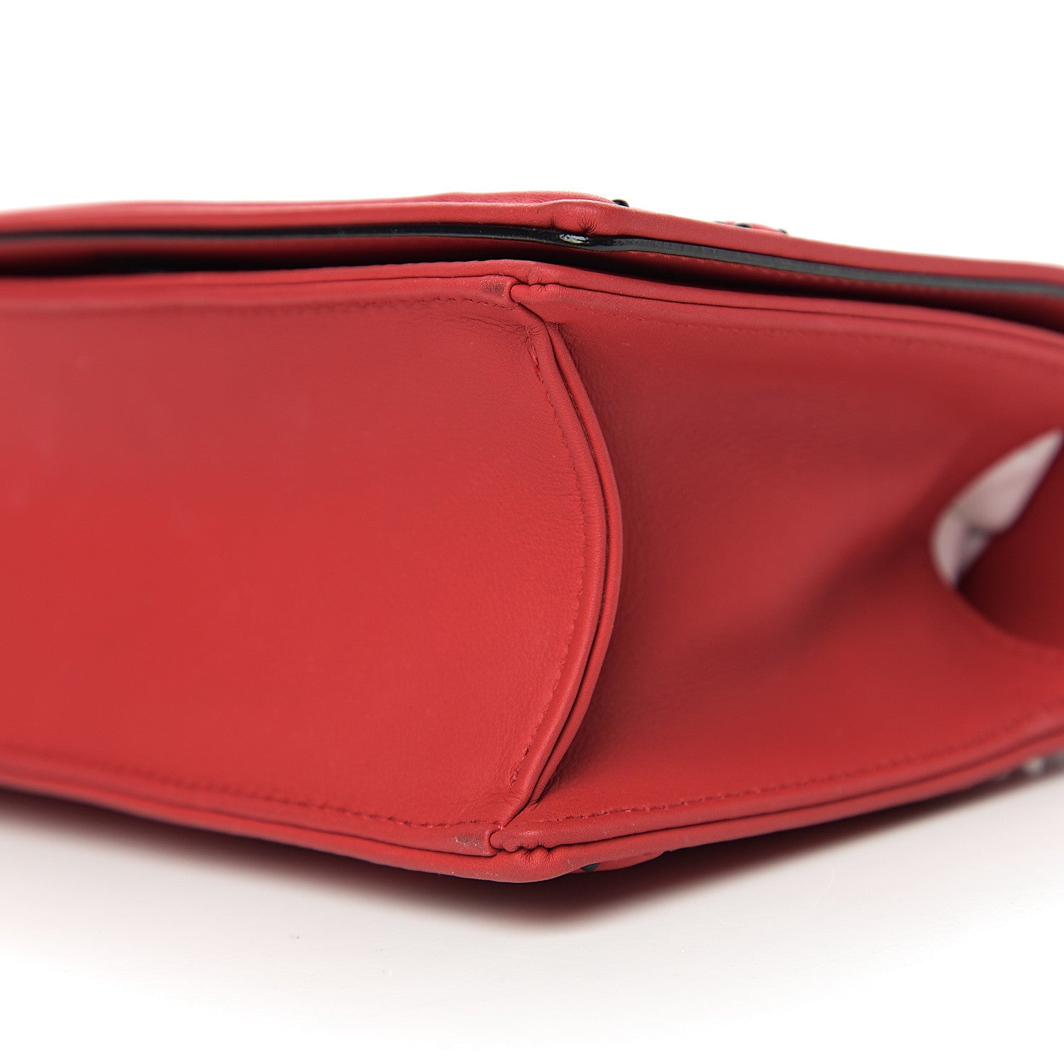 Christian Dior Ultra Matte Calfskin Studded Small Diorama Flap Bag Red Black 7 of 8