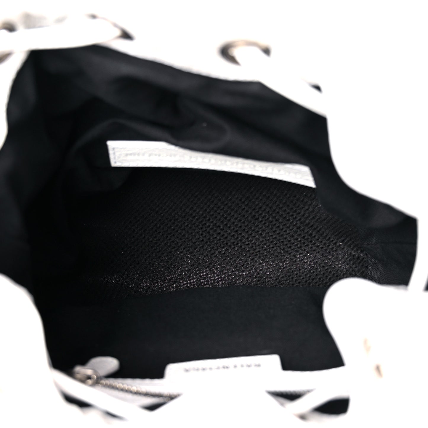 Agneau Arena Le Cagole Bucket Bag XS Optic White