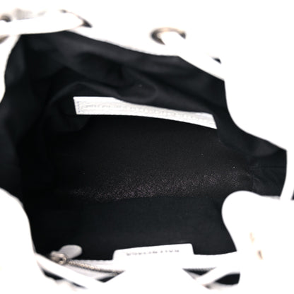 Balenciaga Agneau Arena Le Cagole Bucket Bag XS Optic White 6 of 11