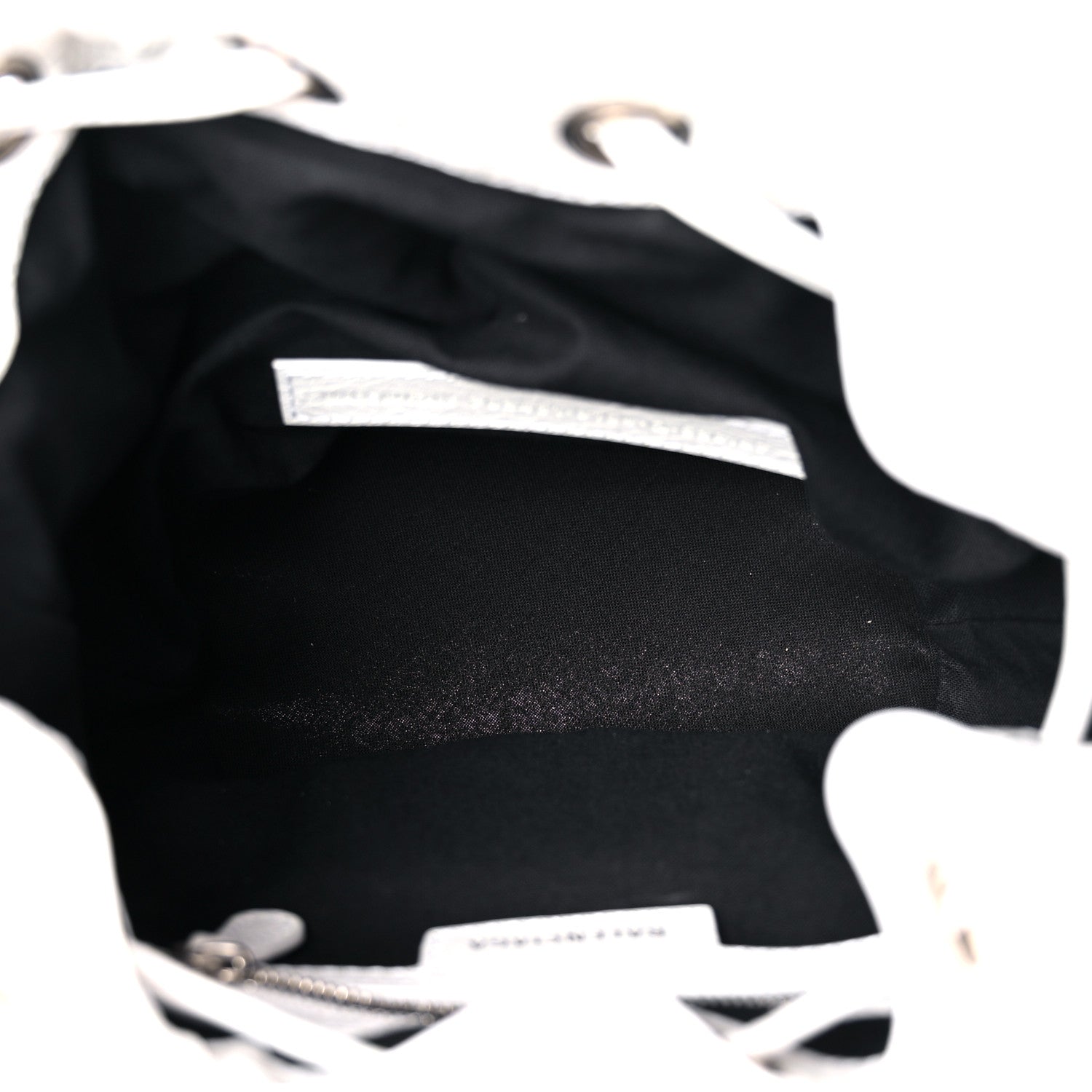 Balenciaga Agneau Arena Le Cagole Bucket Bag XS Optic White 6 of 11