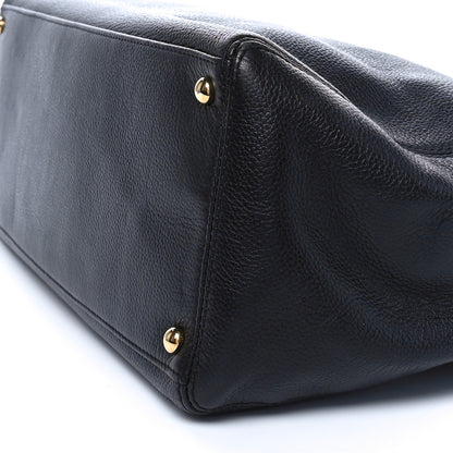 Chanel Calfskin Cerf Executive Shopper Tote Black 10 of 10