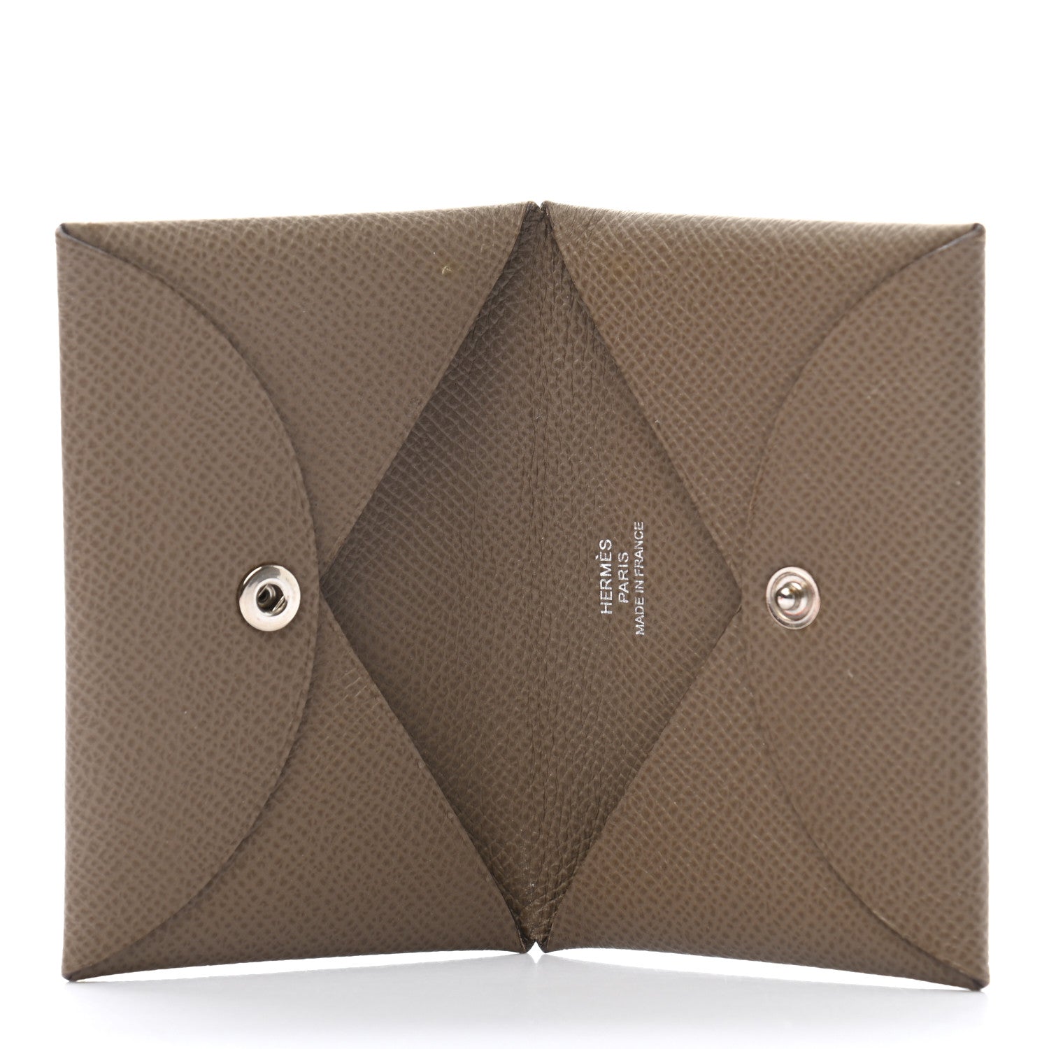 Hermes Epsom Calvi Card Case Etoupe 5 of 8