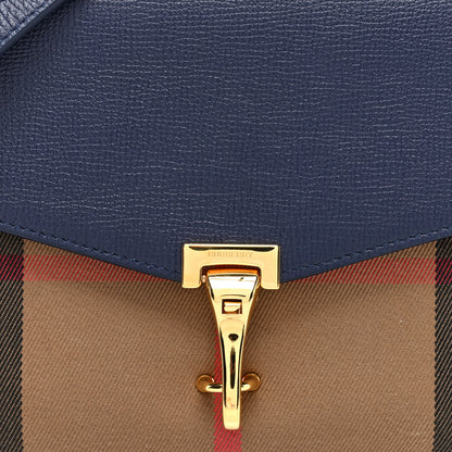 Burberry Derby Calfskin House Check Small Macken Crossbody Bag Regency Blue 7 of 9