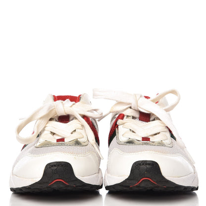 Gucci Calfskin Air Mesh Web Sneakers 36 White 2 of 16