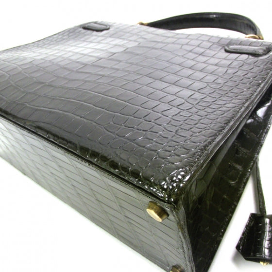 Porosus Crocodile Kelly 28 Black