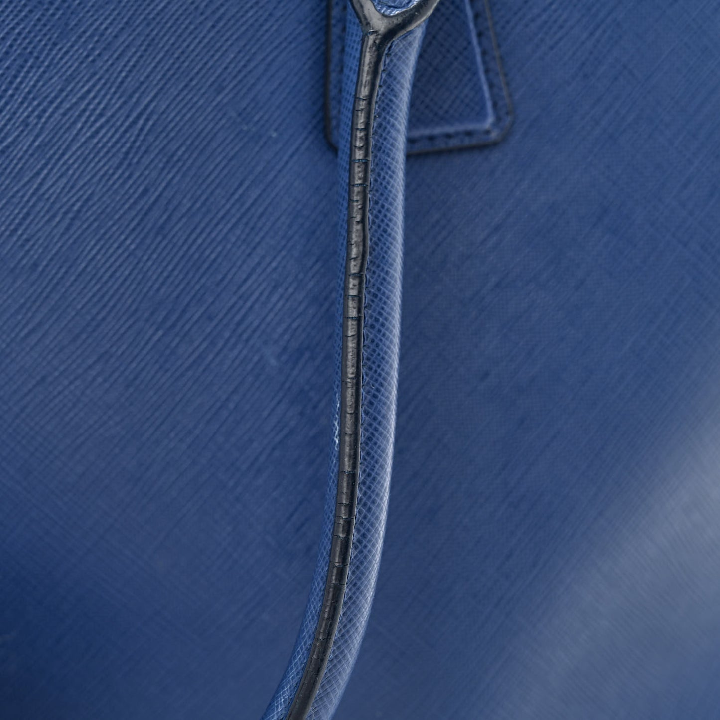 Saffiano Lux Medium Double Zip Tote Bluette