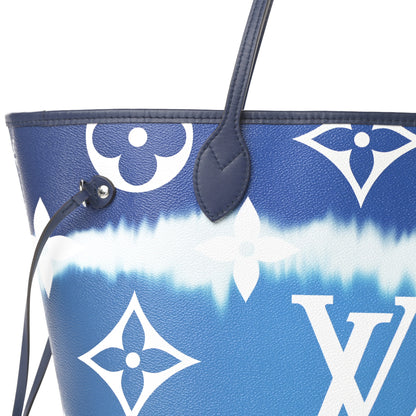 Louis Vuitton Monogram Escale Neverfull MM Blue 7 of 12
