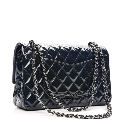 Chanel Patent Quilted Medium Double Flap Navy 3 of 8
