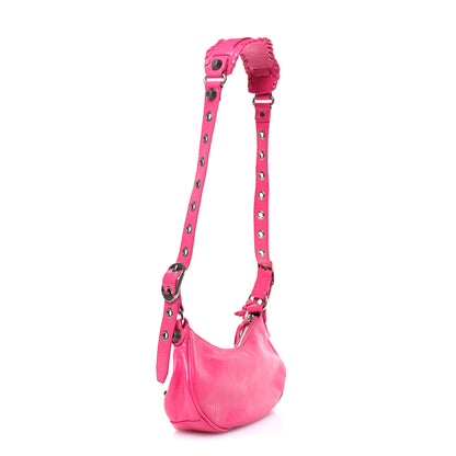 Balenciaga Agneau Arena Le Cagole Shoulder Bag XS Violet Fuxia 4 of 11