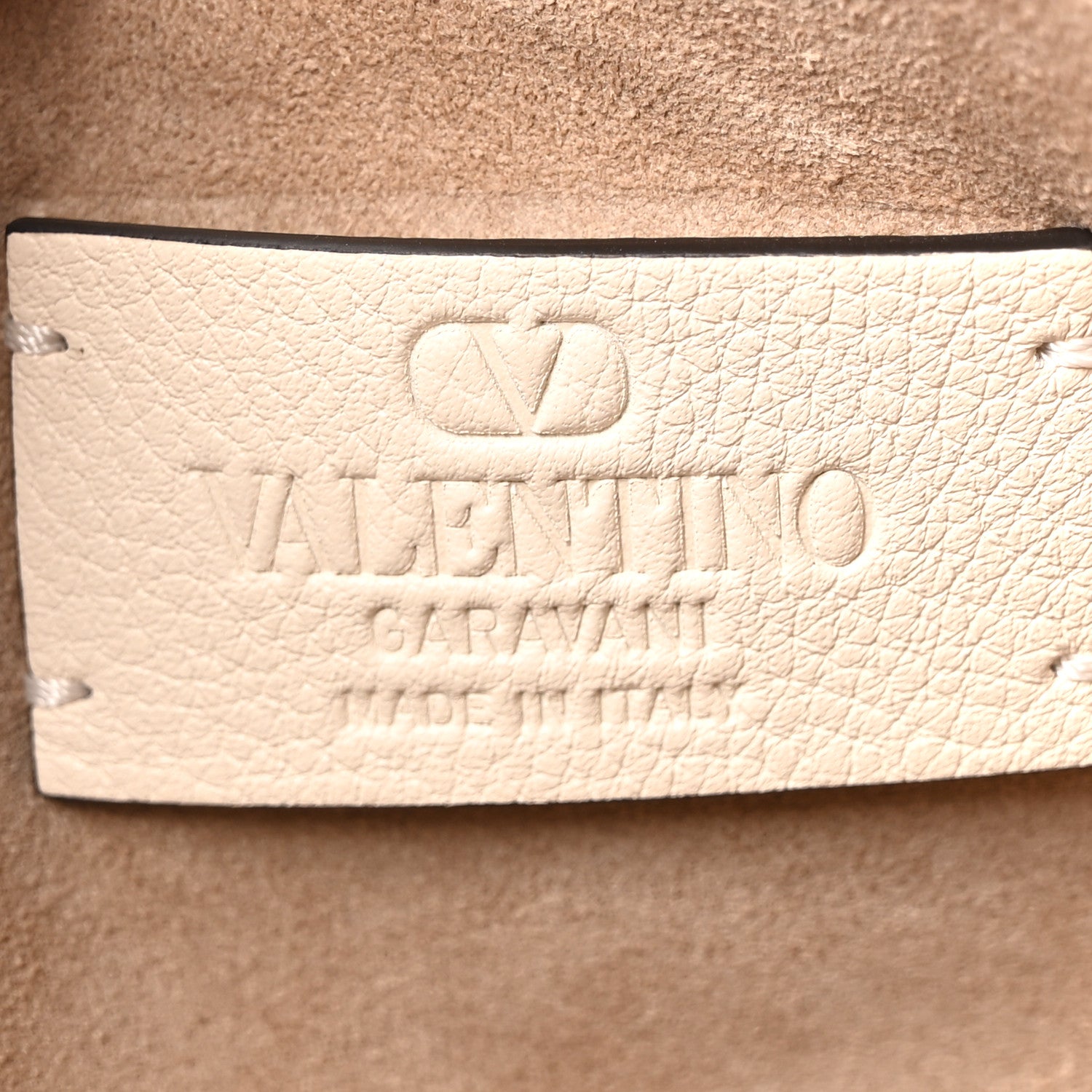 Valentino Garavani Grainy Calfskin Studded Small Nellcote Shopping Tote White 6 of 9