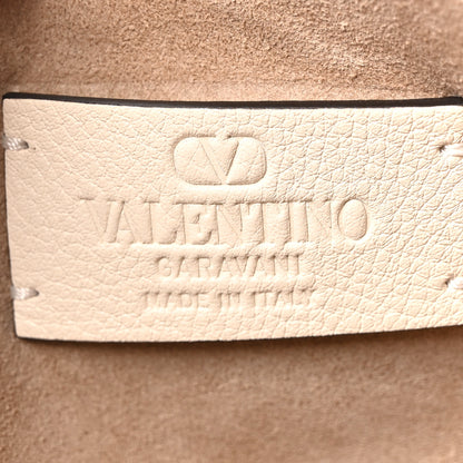 Valentino Garavani Grainy Calfskin Studded Small Nellcote Shopping Tote White 6 of 9