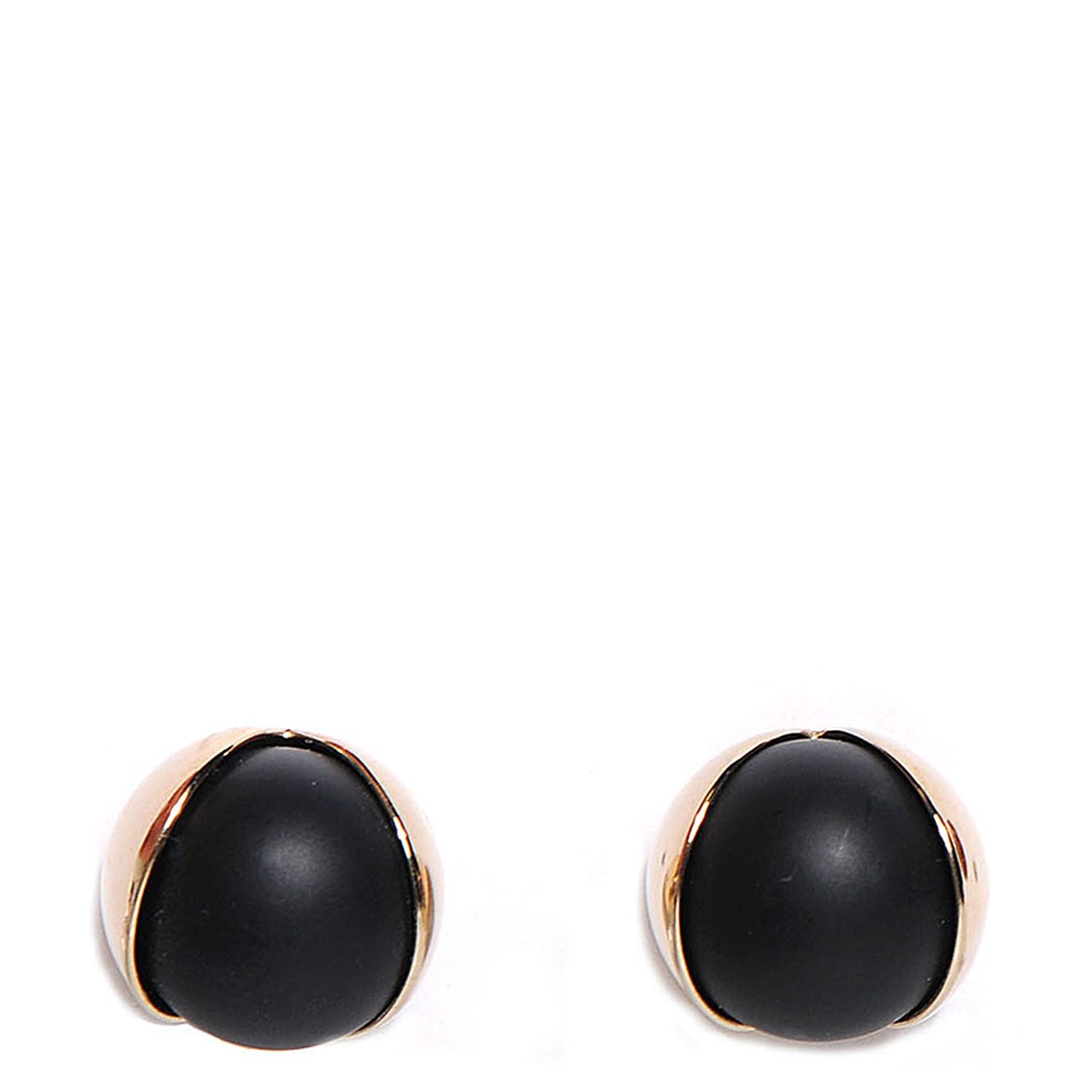 Christian Dior Rubber Lacquer Mise En Dior Tribal Earrings Matte Gold Black 3 of 8