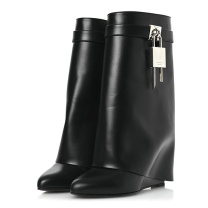 Givenchy Calfskin Shark Lock Ankle Boots 39 Black 4 of 11