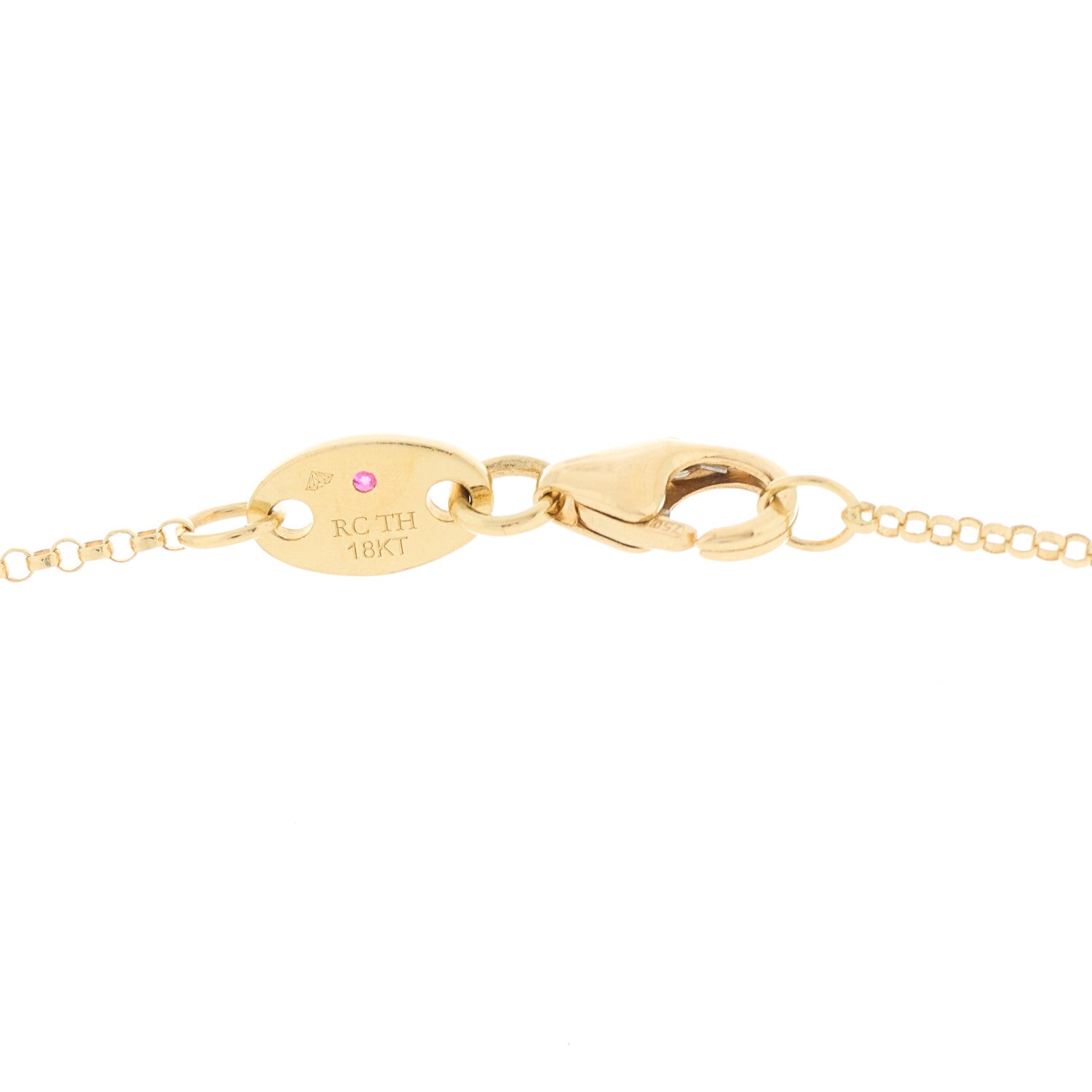 Roberto Coin 18K Yellow Gold Diamond Medium Venetian Princess Flower Pave Pendant Necklace 5 of 5
