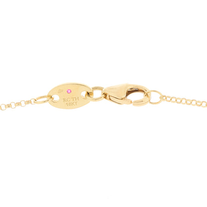 Roberto Coin 18K Yellow Gold Diamond Medium Venetian Princess Flower Pave Pendant Necklace 5 of 5