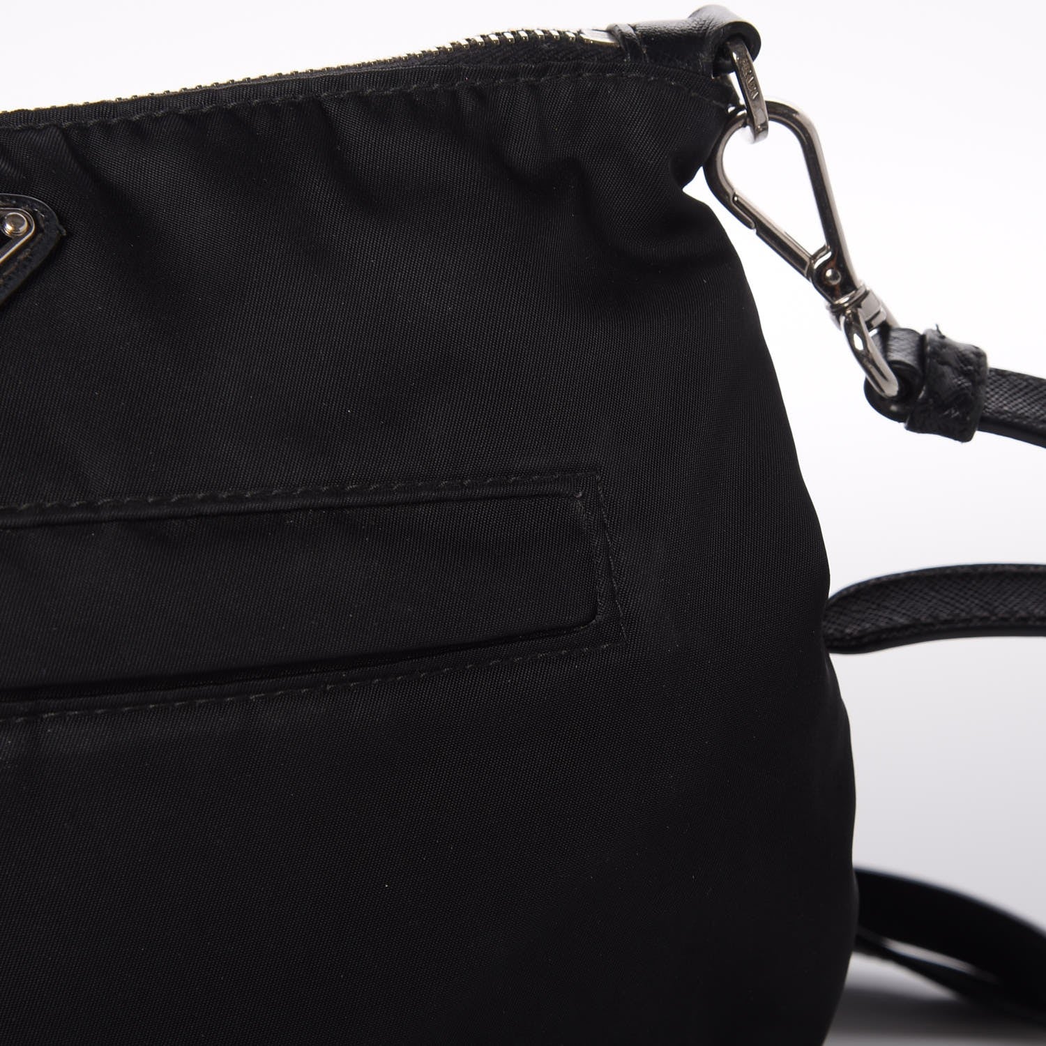 Prada Nylon Saffiano Flat Messenger Bag Black 12 of 13