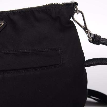 Prada Nylon Saffiano Flat Messenger Bag Black 12 of 13