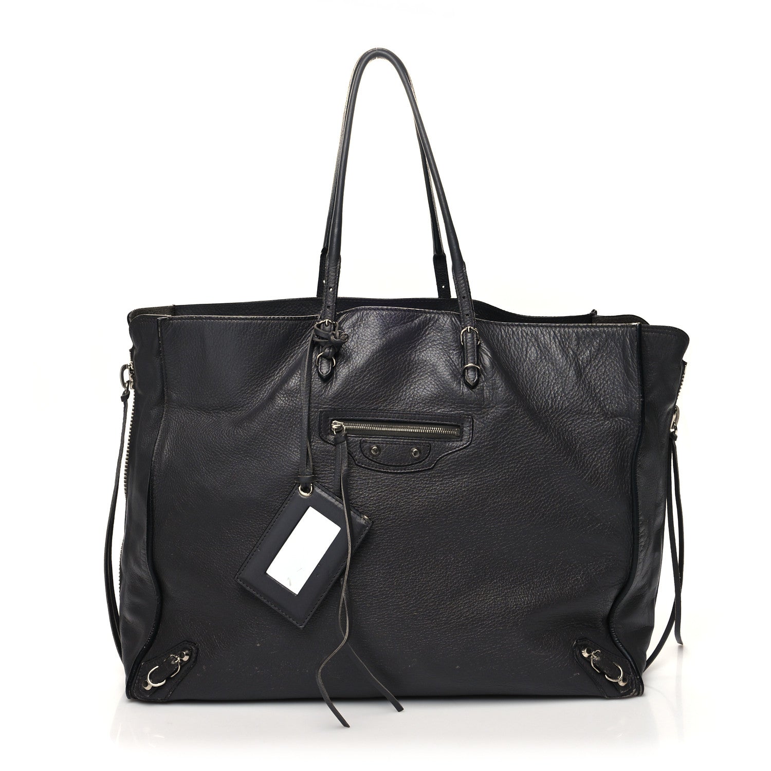 Balenciaga Veau Papier A4 Zip Around Tote Gris Fossile 1 of 15