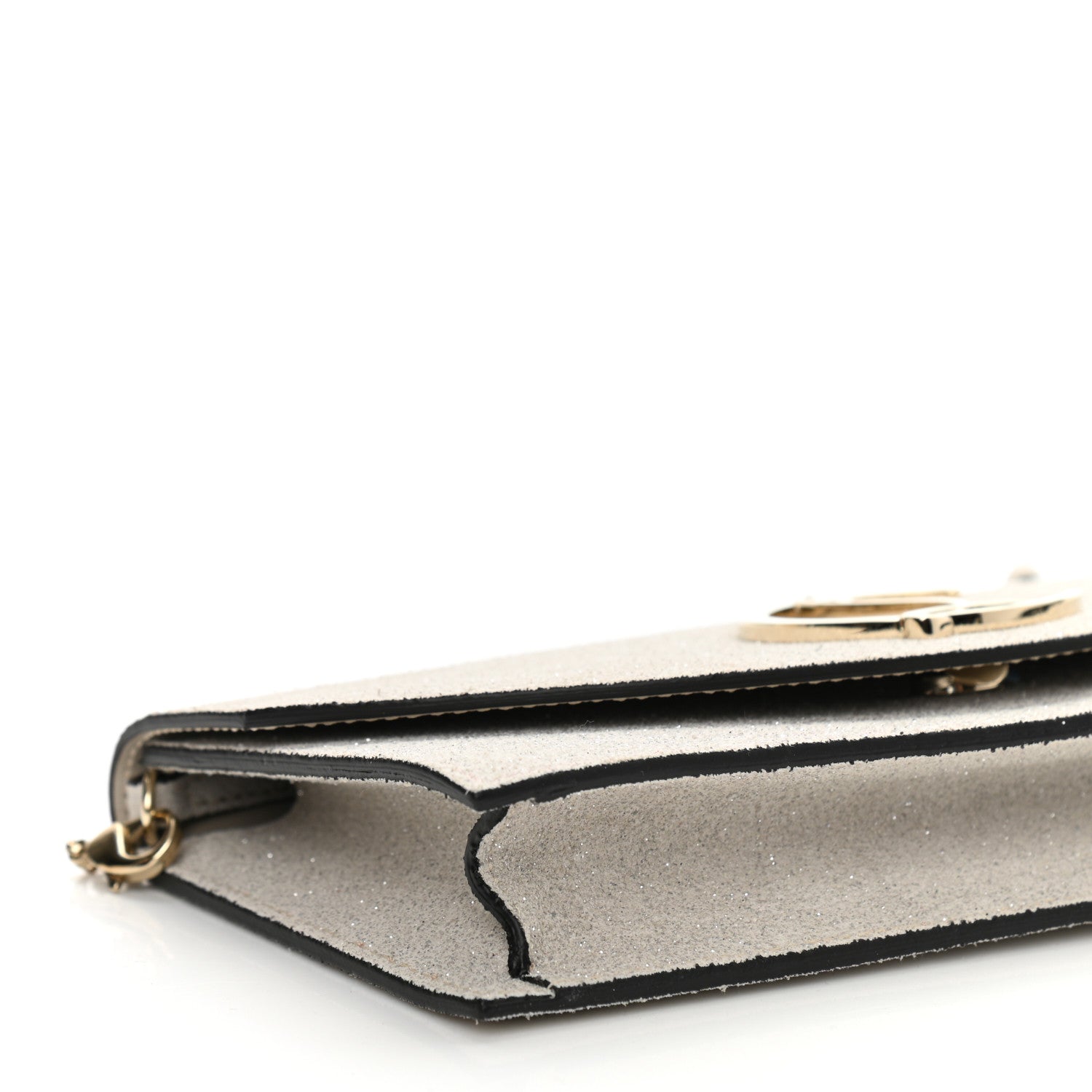 Christian Louboutin Glitter Calfskin Loubi54 Crossbody Clutch Silver 8 of 9