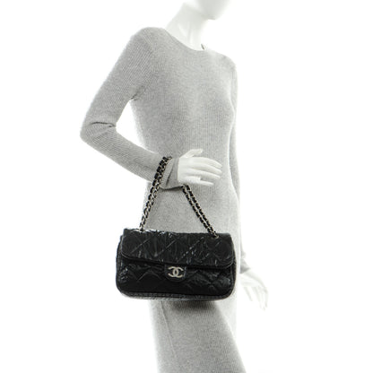 Chanel Coated Canvas Le Marais Flap Black 2 of 6