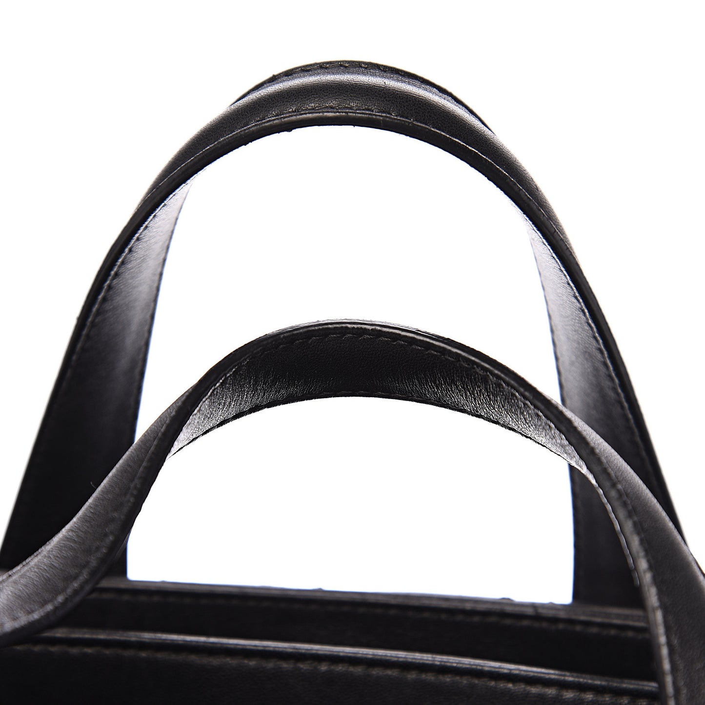 Lambskin Quilted Large Easy Carry Shopping Tote Black