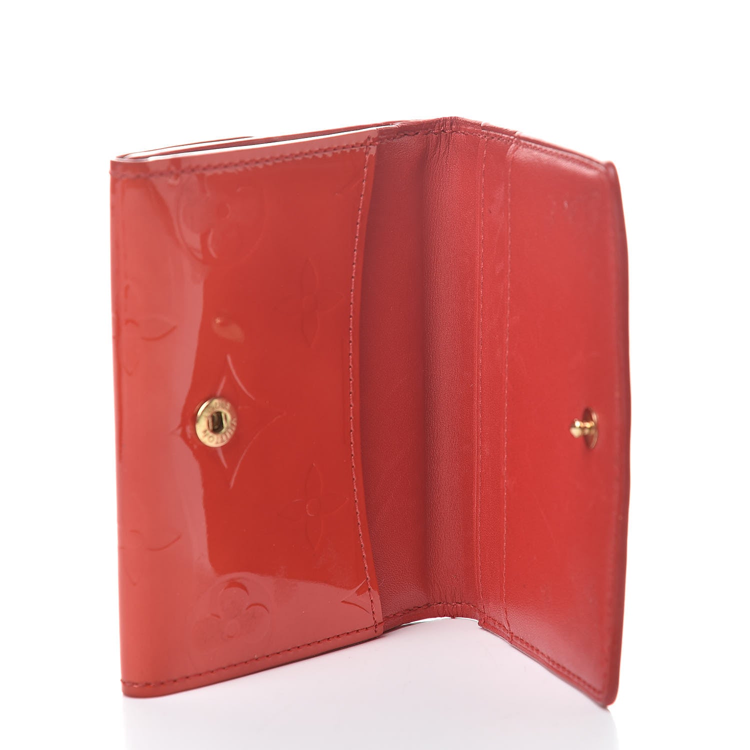 Louis Vuitton Vernis Ludlow Wallet Orange Sunset 6 of 8